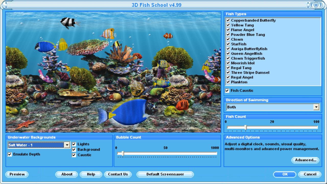 spectacular aquarium screensaver for windows 10